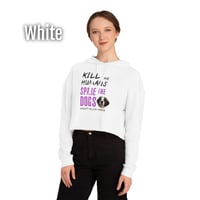 Image 6 of Spare the Dogs (St. Bernard) Women's Cropped Hoodies 