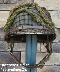 Image 5 of WWII M2 101st Airborne Helmet 506th PIR NCO D-bale Front Seam & Westinghouse Paratrooper liner.