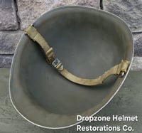 Image 8 of WWII 2nd Ranger Battalion, NCO. M-1 Fixed bale Type Helmet.