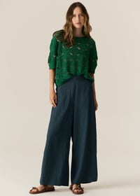 Image 1 of pol adel pant green stripe