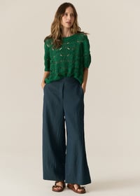 Image 2 of pol adel pant green stripe