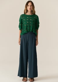 Image 3 of pol adel pant green stripe