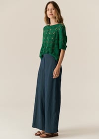 Image 4 of pol adel pant green stripe