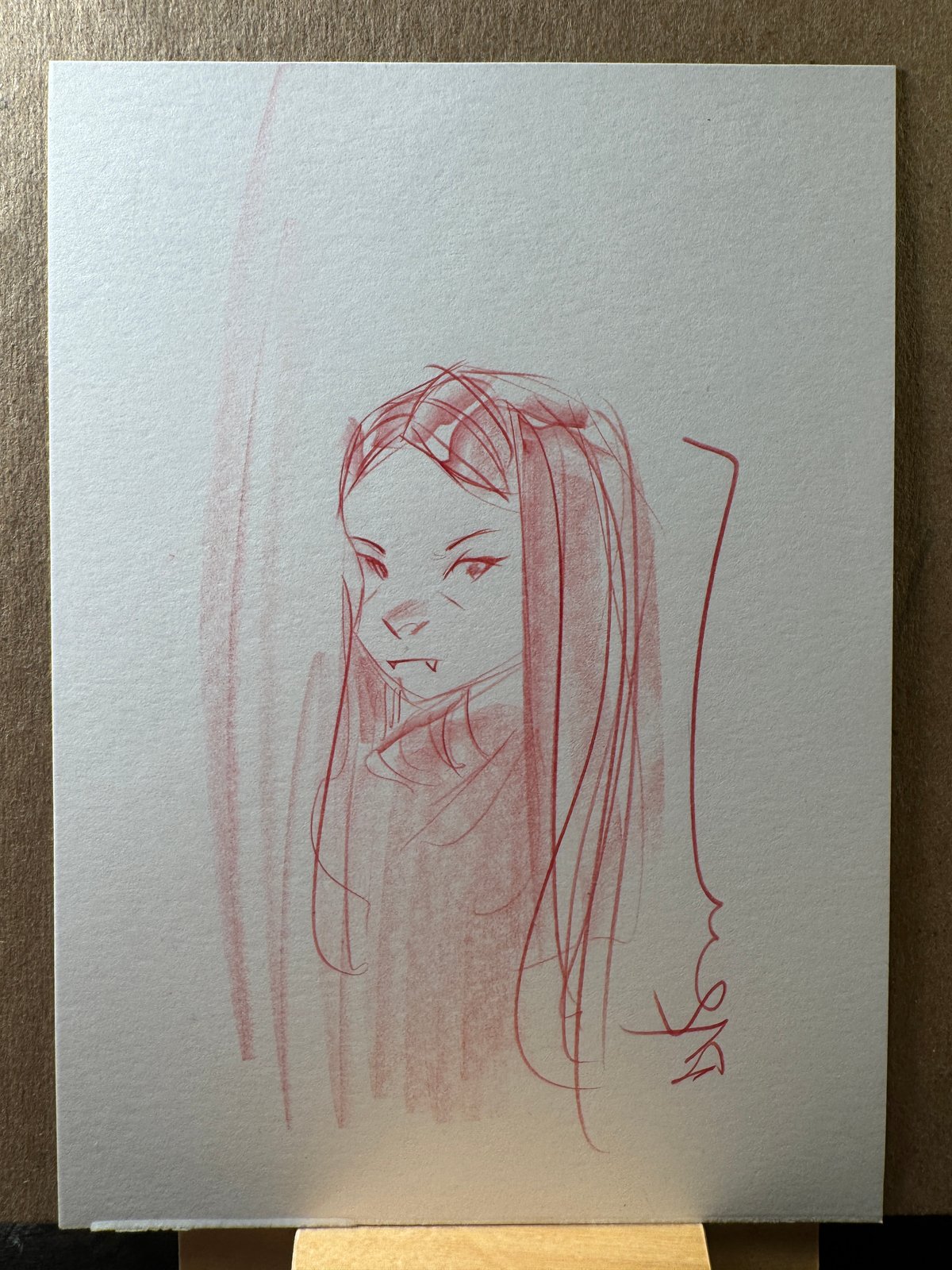 Image of 5x7 sketch of Lil' Yui