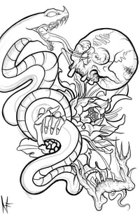 Image 3 of Snake Skull Shirt