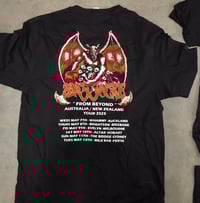 Image 2 of MASSACRE - USA - FROM BEYOND / AUSTRALIA 2025 TOUR TSHIRT  LAST PRINTS 