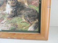 Image 7 of Sheepdogs by Basil Bradley (b 1842) Vintage Art Print in Wooden Frame Sized 11 8/10 x 9 3/4 ins