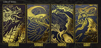 Image 2 of Chinese Zodiac Gold Foil Prints - All animals