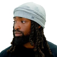 Image 1 of Grey Satin Lined Halo Loc hat