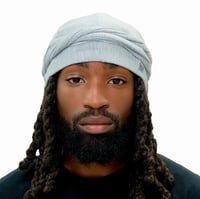 Image 2 of Grey Satin Lined Halo Loc hat