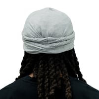 Image 3 of Grey Satin Lined Halo Loc hat
