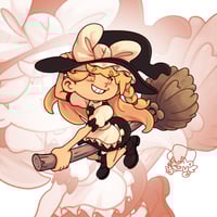 Image 1 of Marisa Chibi TouhouProject Individual Standee Figurine [72mm x 70mm(2.75 "x 2.83 ")]