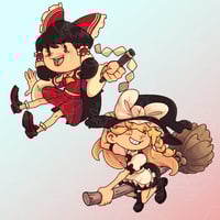 Image 1 of Marisa & Reimu[Acrylic Keychains - [50mm (1.96")]]