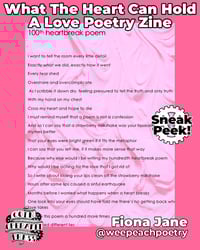 Image 3 of How Much The Heart Can Hold: A Love Poetry Zine