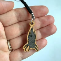 Image 2 of Saga Comic • Rocketship Tree 1.5" Wooden Phone Charm • Keychain • Comic Book Art