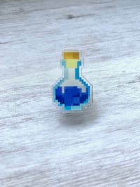 Image 4 of Pixel Gaming 8-Bit Potions • Acrylic Pins 1” • Pixel Art • Mining Game