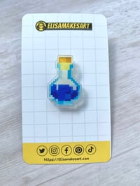 Image 5 of Pixel Gaming 8-Bit Potions • Acrylic Pins 1” • Pixel Art • Mining Game