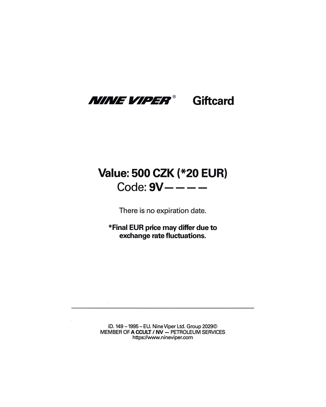 Image of Giftcard 500 CZK