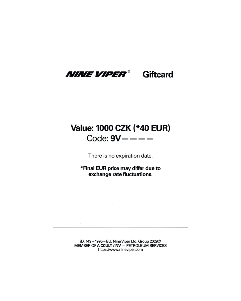 Giftcard 1000 CZK | Nine Viper