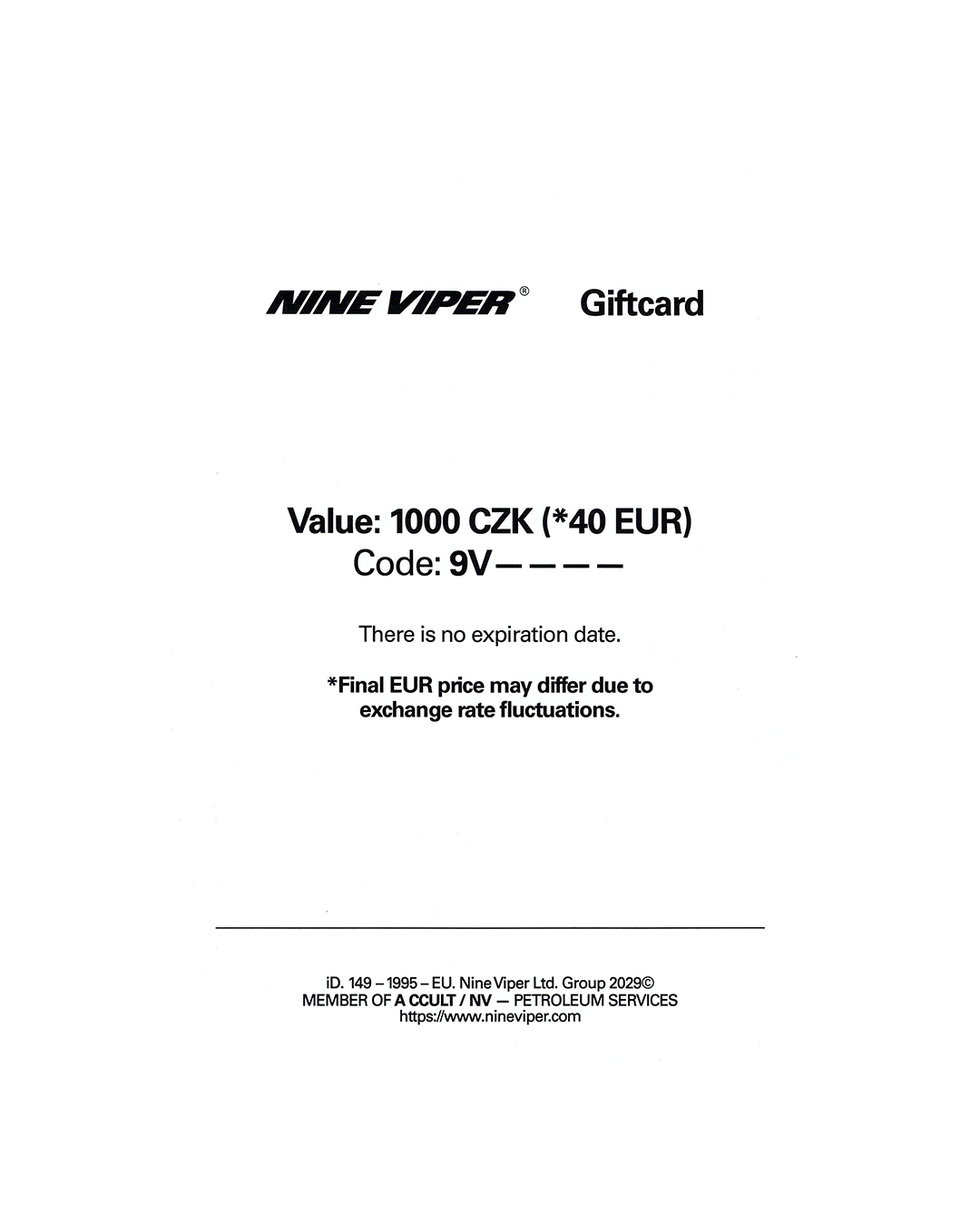 Image of Giftcard 1000 CZK