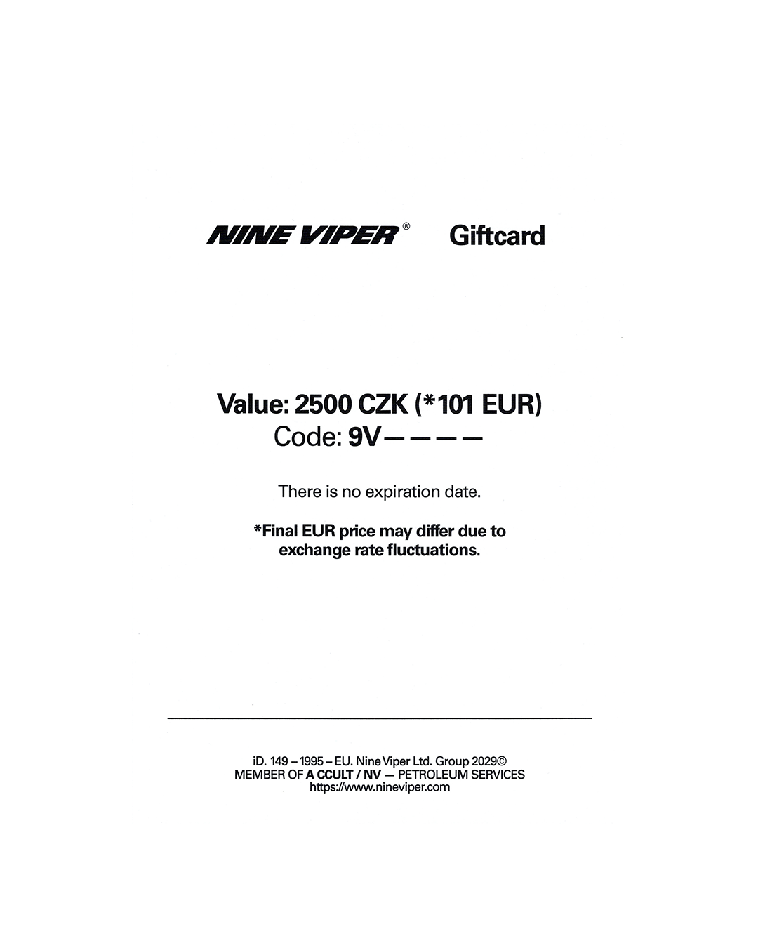 Image of Giftcard 2500 CZK