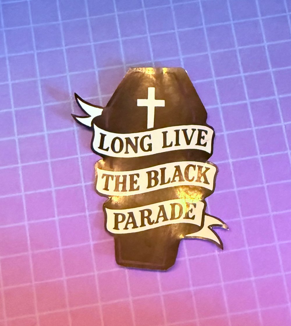 Image of Long Live athe Black Parade water resistant sticker
