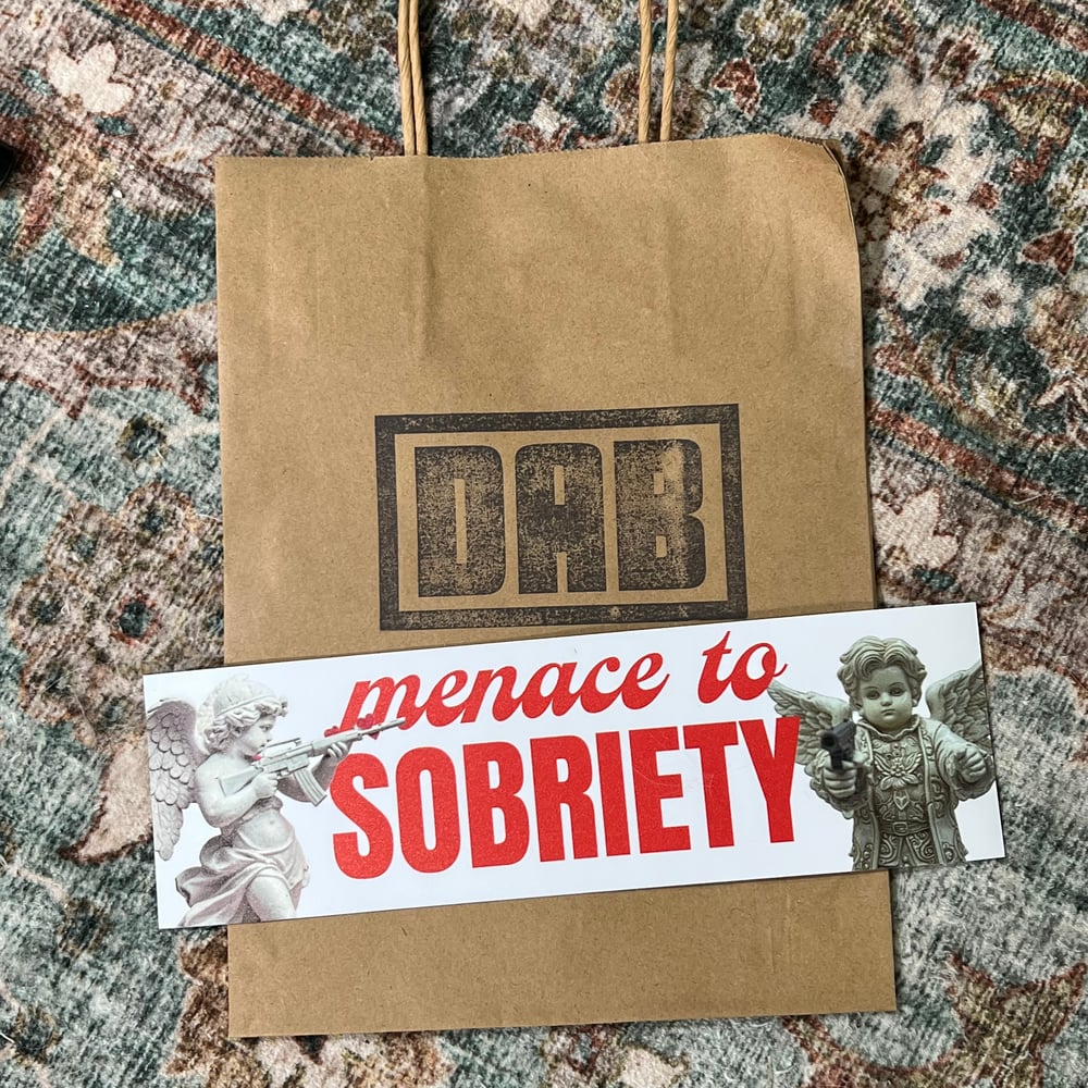 Image of Menace To Sobriety Sticker or Magnet