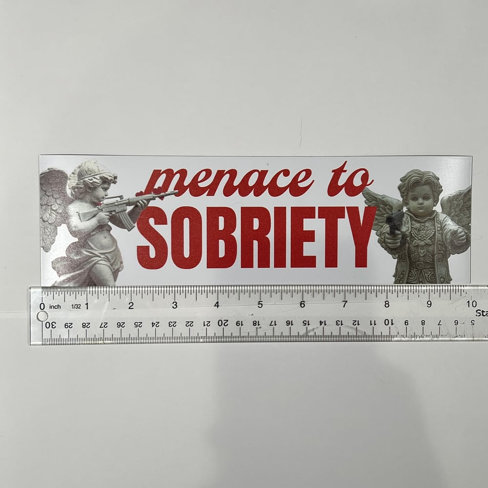 Image of Menace To Sobriety Sticker or Magnet