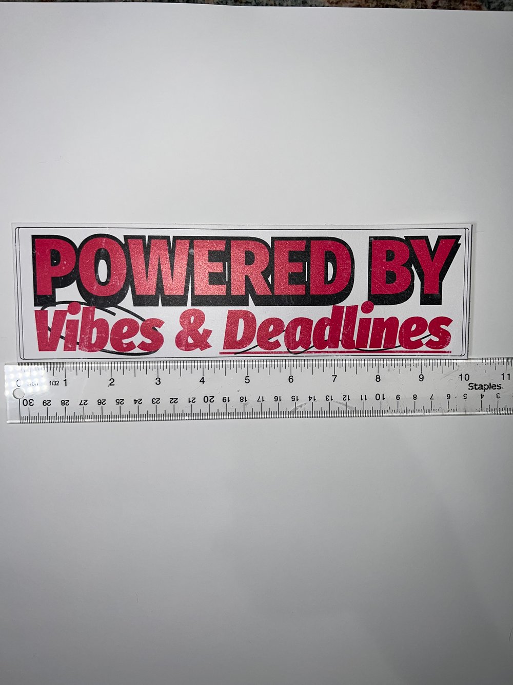 Image of Powered By & Deadlines Sticker Or Magnet