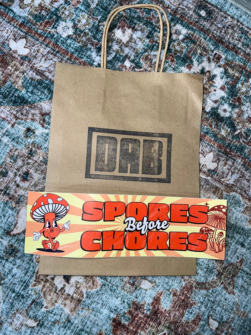 Image of Spores Before Chores Sticker Or Magnet
