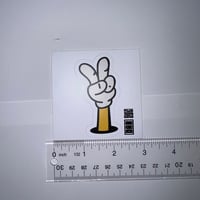 Image 3 of Peace Hands Retro Sticker