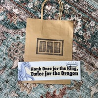 Image 4 of Honk Once For The King, Twice For The Dragon Bumper Sticker - Funny Medieval Fantasy Car Decal