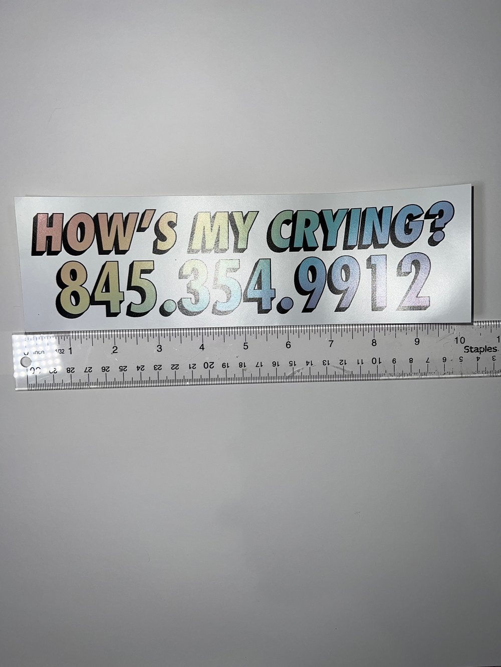 Image of How's My Crying? Sticker or Magnet