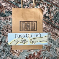 Image 4 of Pass On Left Bumper Sticker - Funny Double Meaning Car Decal with Renaissance Art