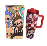 Image 1 of Labubu X Stanley™️ Limited Edition 40 Oz. Tumbler | Red & White Check