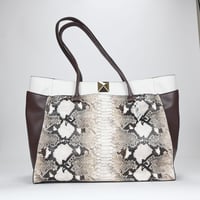 Image 1 of Inc International Concepts Abigaill Large Snake Tote - Snake Mhgny Cb