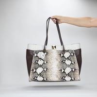Image 3 of Inc International Concepts Abigaill Large Snake Tote - Snake Mhgny Cb