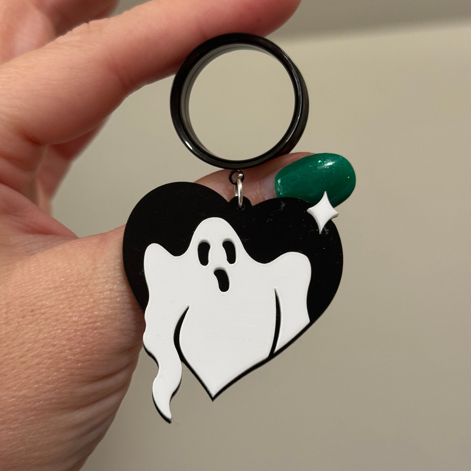 Image of Ghost Heart Dangles (sizes 4g-2")