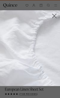 Image 3 of QUINCE- European Linen Sheet set