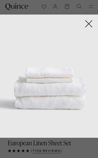 Image 1 of QUINCE- European Linen Sheet set