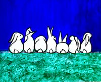 Bunny Landscape painting: 8x10