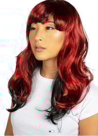 Image 2 of Red & Black Long Wig