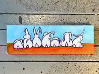Bunny Butts painting: 4x12