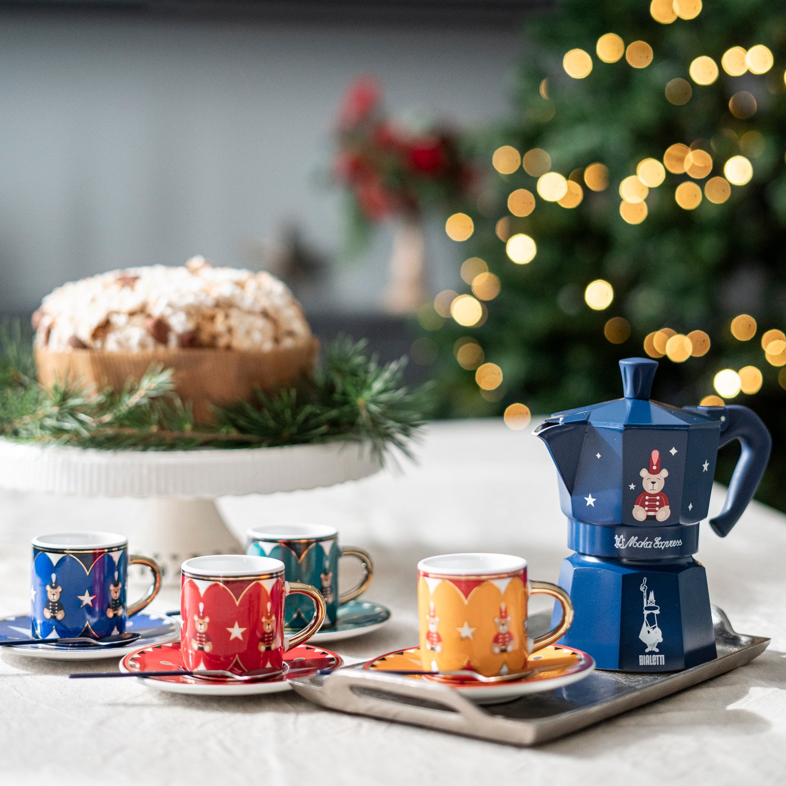 Magico Ricordo Moka Express 3 Cup Teddy Bear Blue | Moka Pot Australia