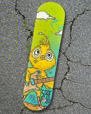 Band signed Hand Painted Skateboard - One of a kind.