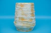 Image 2 of Crusty Ripple Vase -Orange