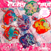 Image 1 of Pony Pals Glitter Acrylic Charms 