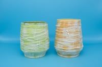 Image 3 of Crusty Ripple Vase - Green
