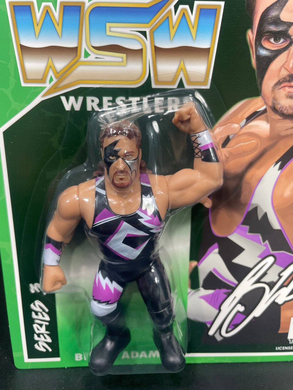 **JUST LANDED** BRIAN ADAMS WRESTLE-SOMETHING WRESTLERS SERIES 3 (PURPLE)