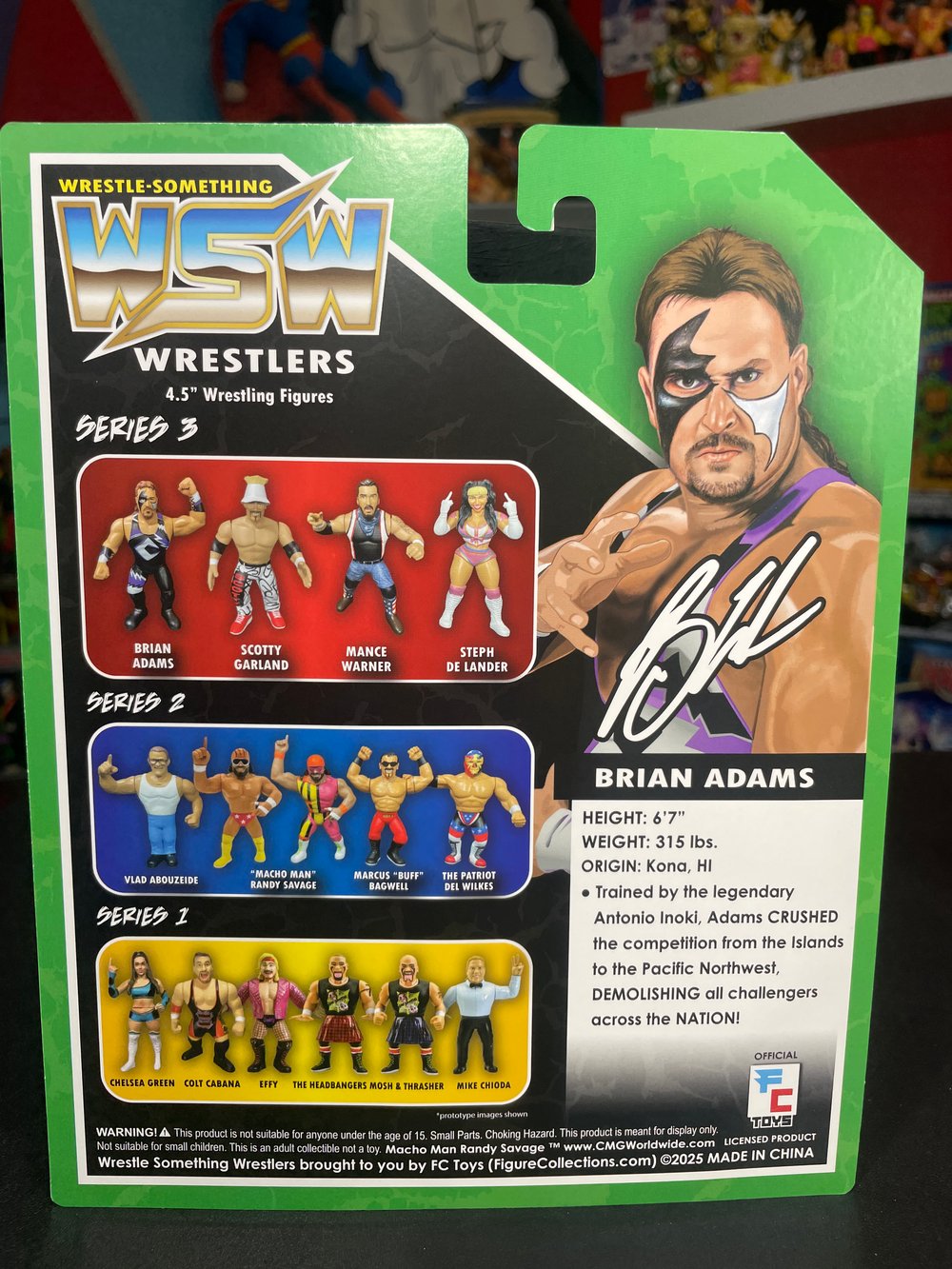 **JUST LANDED** BRIAN ADAMS WRESTLE-SOMETHING WRESTLERS SERIES 3 (PURPLE)